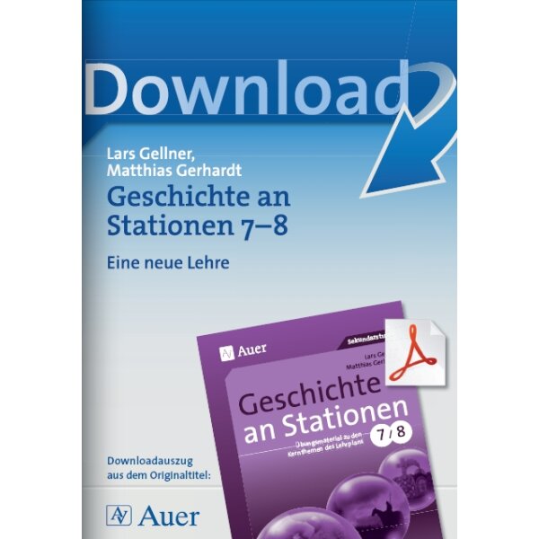 Eine neue Lehre - Geschichte an Stationen Kl. 7/8