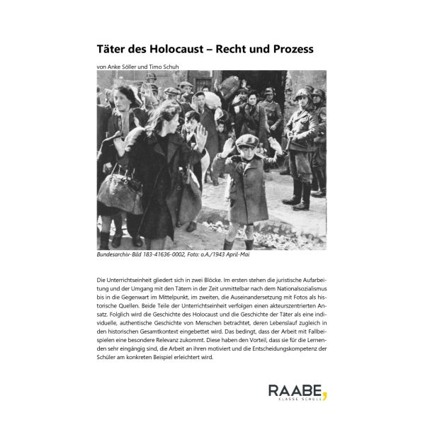 Täter des Holocaust - Recht und Prozess