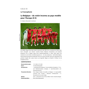 La Belgique - du voisin inconnu au pays modèle...