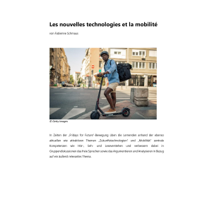 Les nouvelles technologies et la mobilité