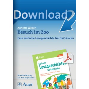 Besuch im Zoo - einfache Lesegeschichte für DaZ-Kinder
