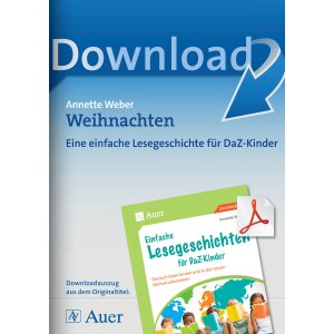 Weihnachten - einfache Lesegeschichte für DaZ-Kinder