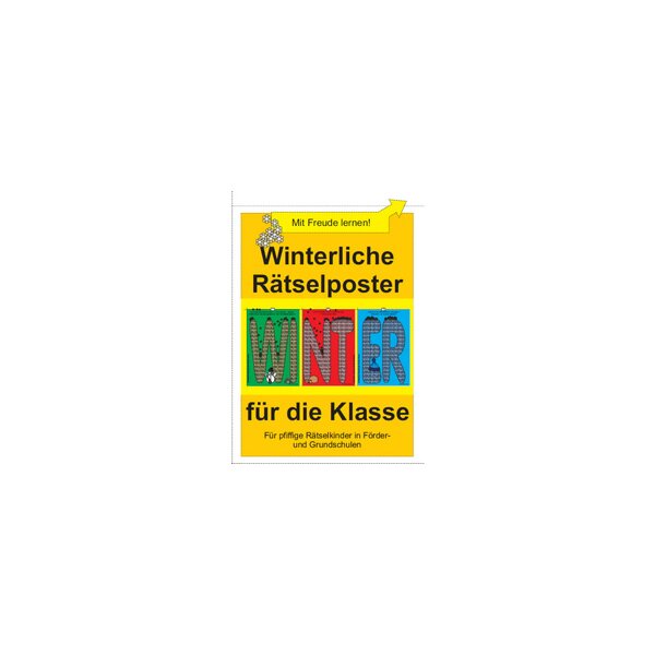 Winterliche Rätselposter für die Klasse