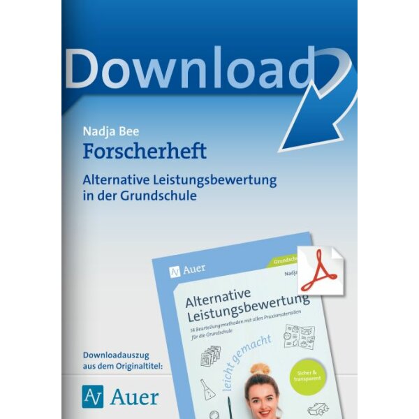 Forscherheft - Alternative Leistungsbewertung leicht gemacht