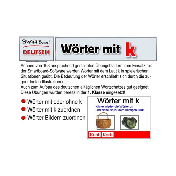Smartboard Deutsch - Wörter mit K