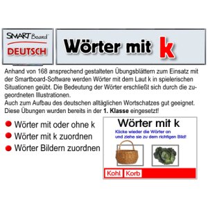 Smartboard Deutsch - Wörter mit K