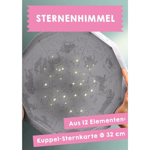 Bastelvorlagen Kuppel-Sternkarte - Sternenhimmel Nordhimmel