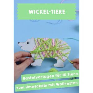 Wickel-Tiere mit Wollresten