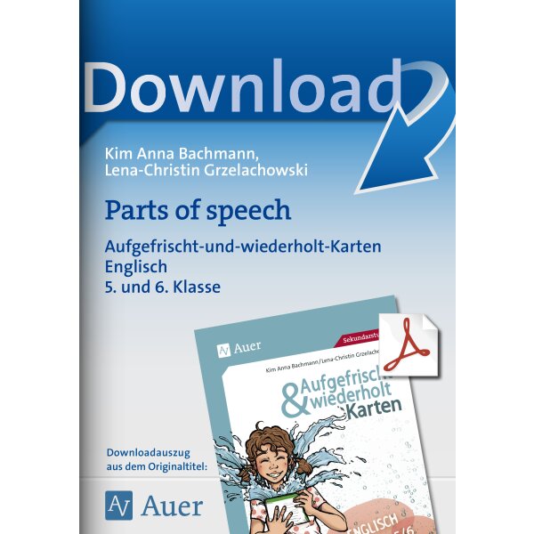 Parts of speech - Aufgefrischt und wiederholt Klasse 5/6