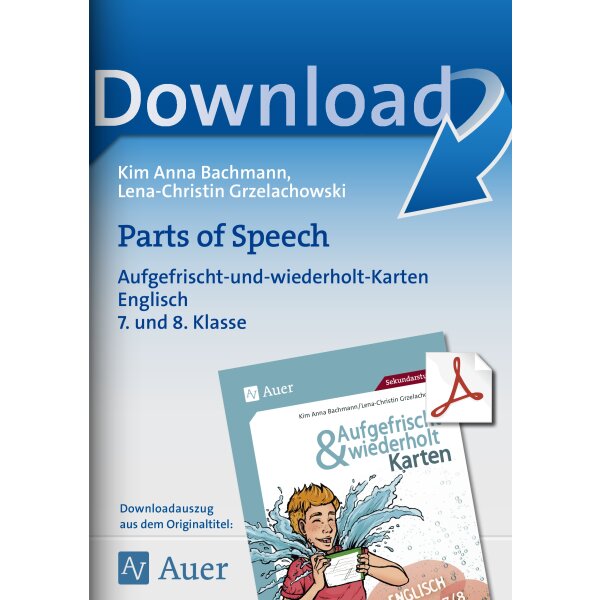 Parts of speech - Aufgefrischt und wiederholt Klasse 7/8