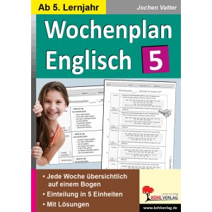 Wochenplan Englisch - 5.Lernjahr