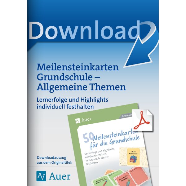 Allgemeine Themen - Meilensteinkarten für die Grundschule