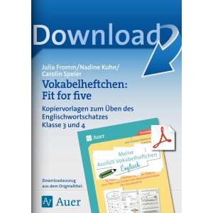 Fit for five - Ausfüll-Vokabelheftchen Englisch...