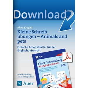 Animals and pets - Kleine Schreibübungen im...