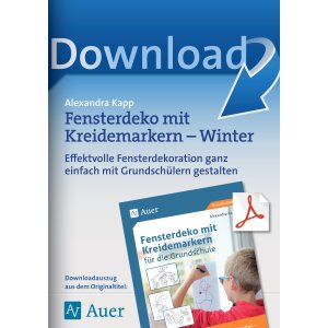 Winter - Fensterdeko mit Kreidemarkern