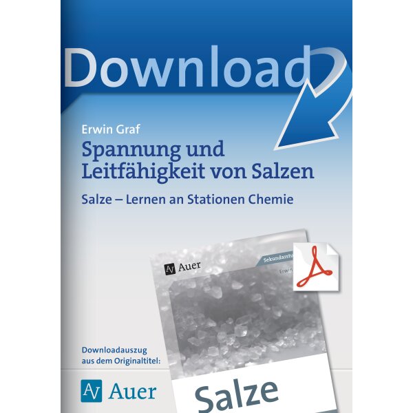 Spannung und Leitfähigkeit von Salzen - Chemie an Stationen