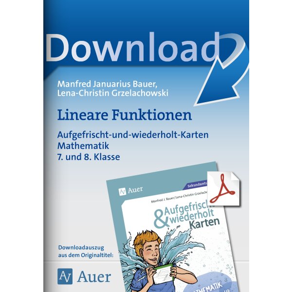 Lineare Funktionen - Aufgefrischt und wiederholt  Klasse 7/8