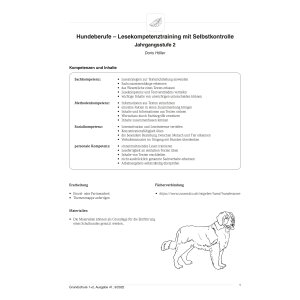 Hundeberufe – Lesekompetenztraining mit...