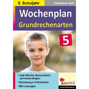 Wochenplan Grundrechenarten - 5.Klasse