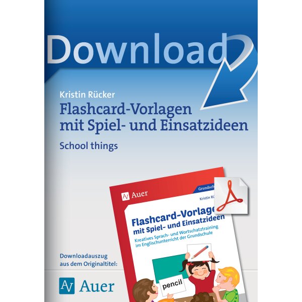 Flashcards-Vorlagen mit Spiel- und Einsatzideen - School things