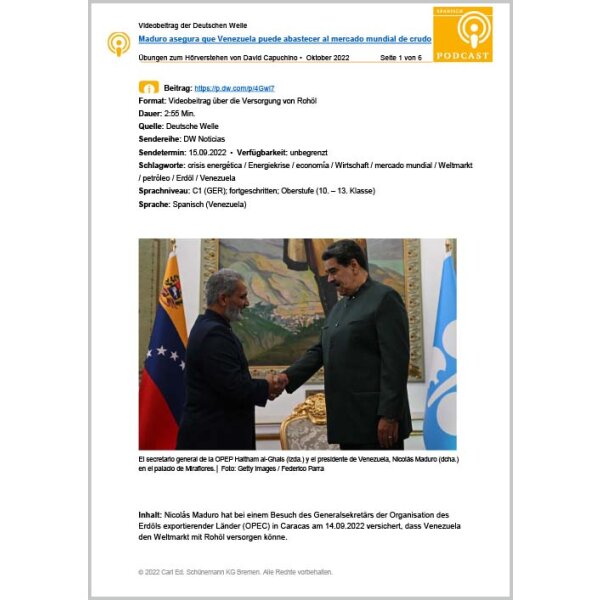 Maduro asegura que Venezuela puede abastecer al mercado mundial de crudo