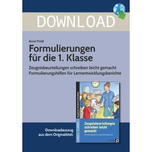 Zeugnis-Formulierungen - 1.Klasse