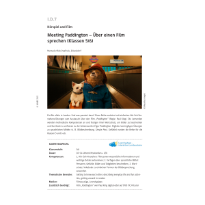 Meeting Paddington - Über einen Film sprechen Kl. 5/6