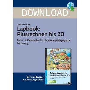 Einfaches Lapbook: Plusrechnen bis 20