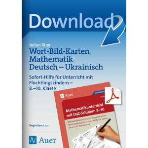 Wort-Bild-Karten Mathematik Deutsch - Ukrainisch