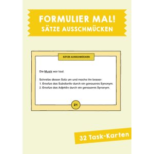 Sätze ausschmücken - Formulier mal!