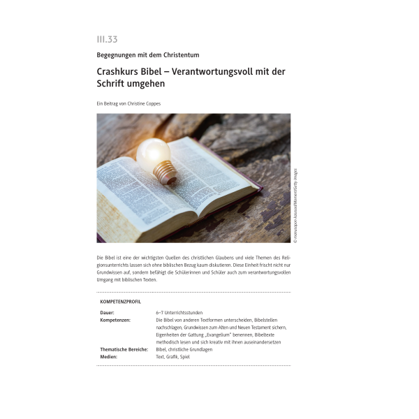 Crashkurs Bibel - Berufsschule