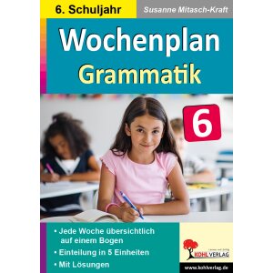 Wochenplan Grammatik - 6.Klasse