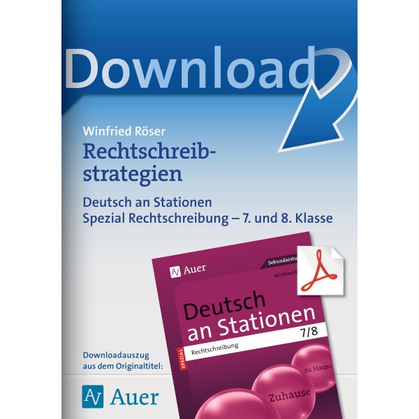 Rechtschreibstrategien - Deutsch an Stationen Spezial Kl. 7/8