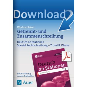 Getrennt- und Zusammenschreibung - Deutsch an Stationen...