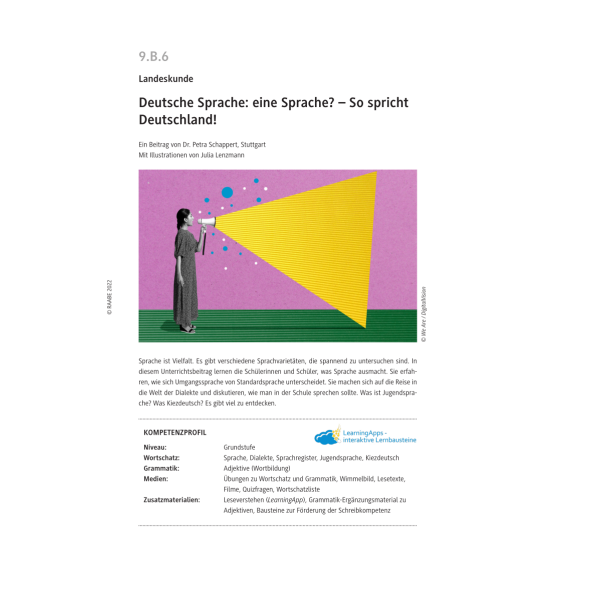 Deutsche Sprache: eine Sprache?