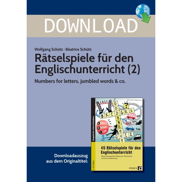 Numbers for letters, jumbled words & co. - Rätselspiele für den Englischunterricht