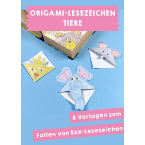 Origami-Lesezeichen - Tiere