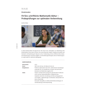 Fit fürs schriftliche Mathematik-Abitur....