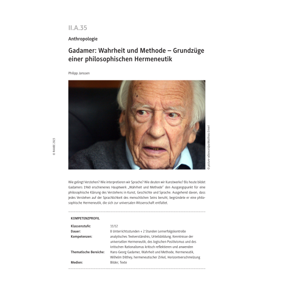 Gadamer: Wahrheit und Methode