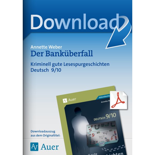 Der Banküberfall - Kriminell gute Lesespurgeschichte Deutsch 9/10