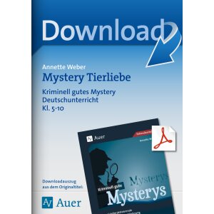 Mystery Tierliebe - Deutsch Klasse 5-10