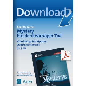 Mystery Ein denkwürdiger Tod - Deutsch Klasse 5-10