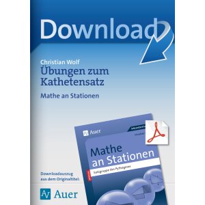 Übungen zum Kathetensatz - Mathe an Stationen