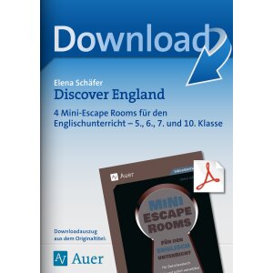 Discover England - 4 Mini-Escape Rooms Kl. 5,6,7 und 10