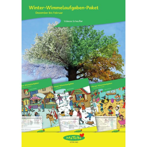 Winter-Wimmelaufgaben - Dezember, Januar, Februar