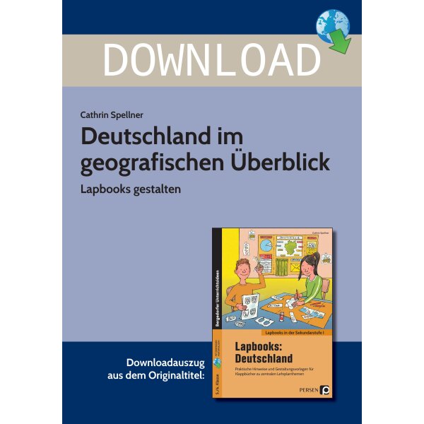 Lapbook Deutschland im geografischen Überblick gestalten