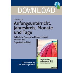 Anfangsunterricht - Jahreskreis, Monate und Tage