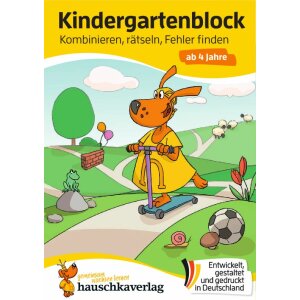 Kindergartenblock - Kombinieren, rätseln, Fehler finden
