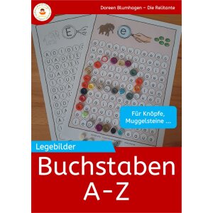 Buchstaben A-Z - Legebilder für Knöpfe,...