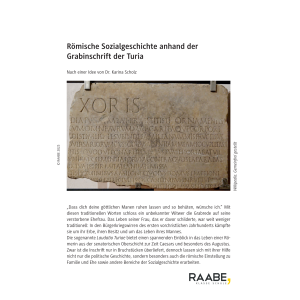 Römische Sozialgeschichte anhand der Grabinschrift...